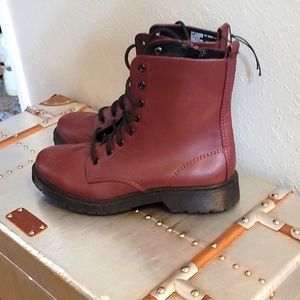 Great pair of burgundy boots...